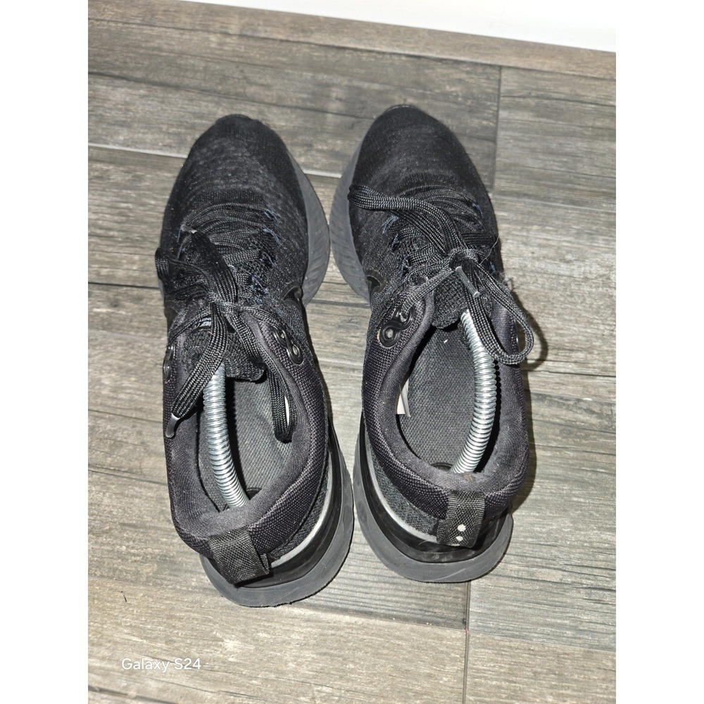 Nike React Infinity Run Flyknit 2 Triple Black Men's Size 9.5 Running Shoes - Picture 5 of 9